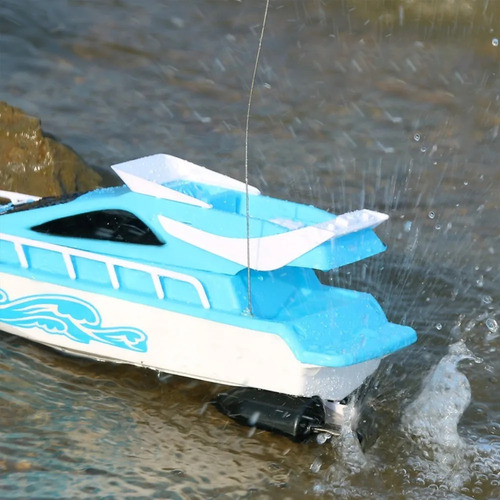 Lancha Rc Para Niños, Lancha Rc Submarina, Azul