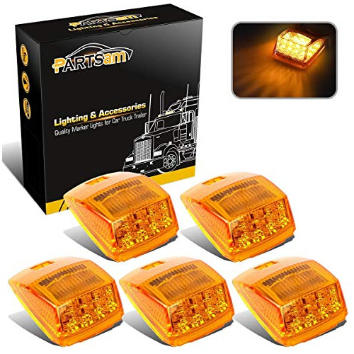 5x Super Bright Amber Yellow 17led Cab Marker Top Techo...