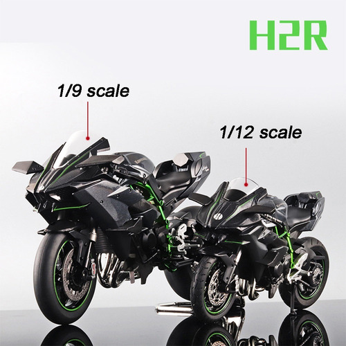 Mini Modelo De Motocicleta Kawasaki Ninja H2r De Metal
