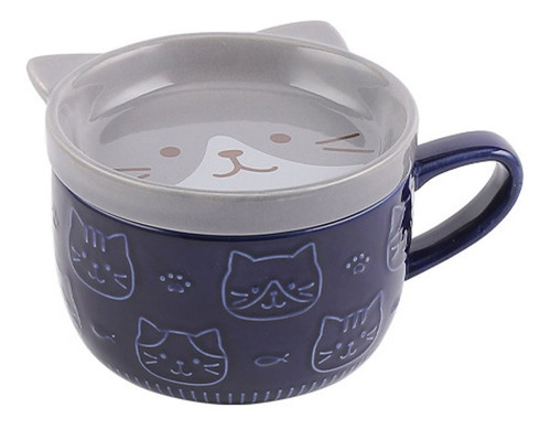 Taza De Cerámica Con Plato Y Grabado 3d Kawaii