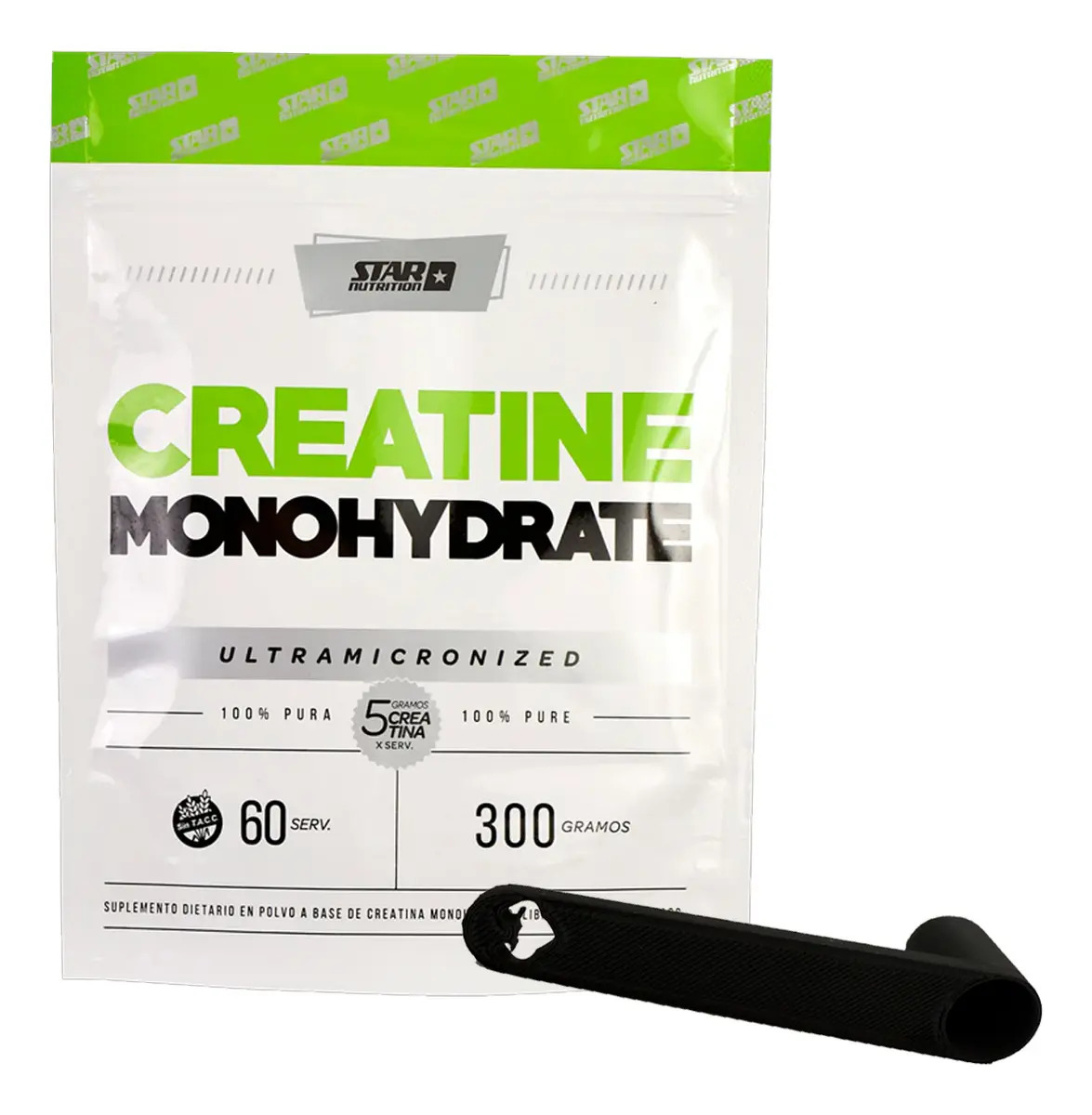 Creatina Star Nutrition Monohidratada 300 Gr Suplemento Muscular + Scoop 5grs Elite Regalo Sin Sabor