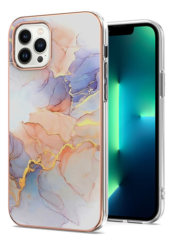 Funda Para Teléfono Huawei Honor/mate Series, De Alta Calidad, Anticaída, Diseño De Flores En Blanco Mármol/azul Mármol/morado