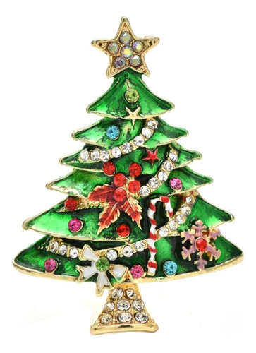 Broche Prendedor Árbol Navidad Y Estrella Para Ropa