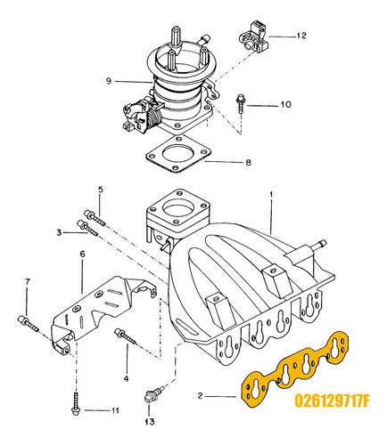 Junta Empaque Multiple Admision Vw Jetta Golf A3 Combi 1.8