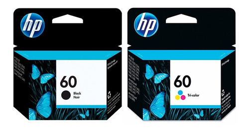 Imagen 1 de 10 de Combo Cartucho Hp 60 Original Negro + Color Cc640wl Cc643wl