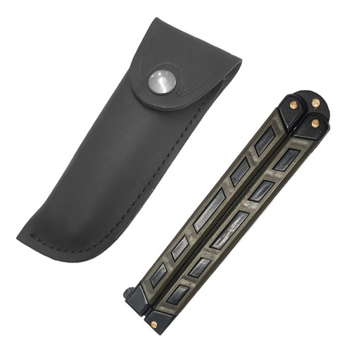Imagen 4 de 10 de Cuchillo Mariposa Balisong Nieto Ninhja Negro Verde