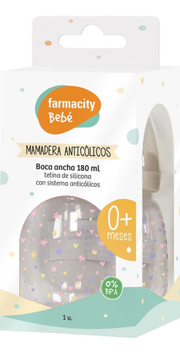 Mamadera Farmacity Bebé Natural Chica 0+ Meses X 180 Ml