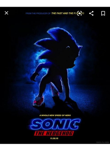 Poster Sonic La Película 1 Metro