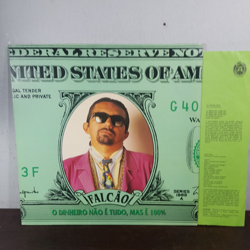Imagem 1 de 8 de Vinil Lp Falcão O Dinheiro Não É Tudo Mas É 100% Encarte