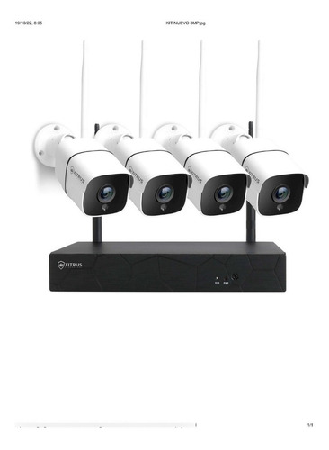 Imagen 2 de 6 de Kit Inalámbrico Nvr8ch +4camaras Audio Disco 1tb Tienda Xtu