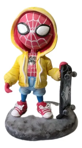 Spiderman Adorno Para Torta En Porcelana Fria