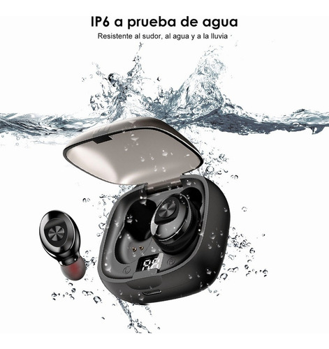 - Auricular In-ear Gamer Inalámbrico Xg-8 Negro Con Luz Led