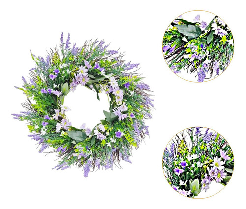 W Corona De Flores Bienvenido Forma 17.72 Pulgadas Señal