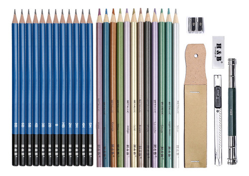 Kit De Lápices De Dibujo Y Boceto Con Accesorios 72 Piezas