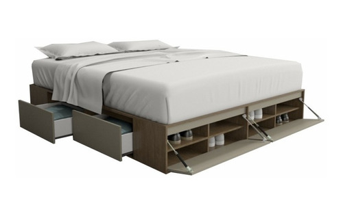 Cama Box Springwall 1,80m 4 Cajones 2 Puertas