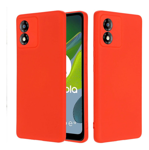 Funda Case De Motorola Moto E13 Soft Feeling Antishock Rojo