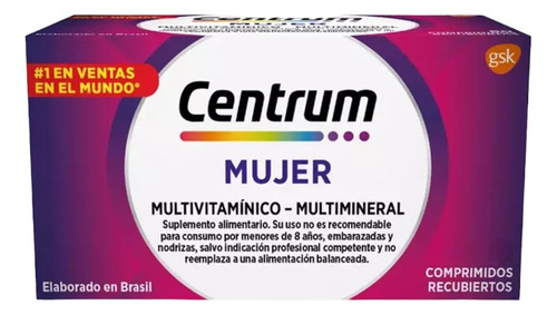 Multivitaminico Centrum Mujer 30 Comprimidos Sabor Sin Sabor