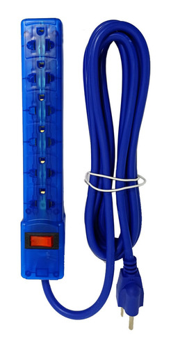 Supresor De Picos De 6 Tomas 3mts Azul Ss-100a3 Sonca