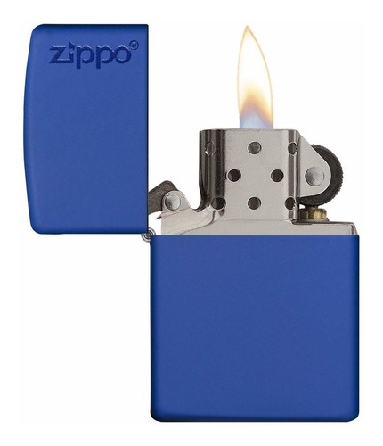 Zippo Royal Blue 28053 A Bencina Con Grabado De Texto O Logo