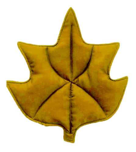 Almofada Formato Folha Decorativa Amarelo 40cm Desenho do tecido Folha Decorativa Verde Natureza