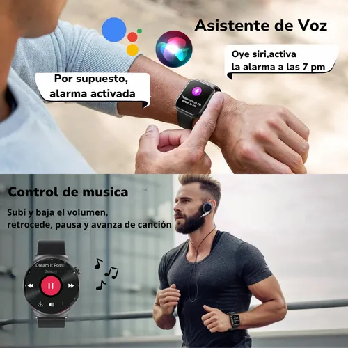 Reloj Inteligente Hombre Gps Redondo Llamadas Deportivo