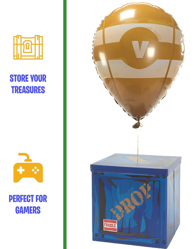Campliner Caja De Botín Grande A Juego Con Globo Amarillo -