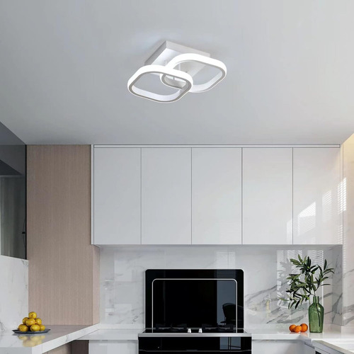 C Luminária Modernos Plafon Led Embutir Quarto Duplo