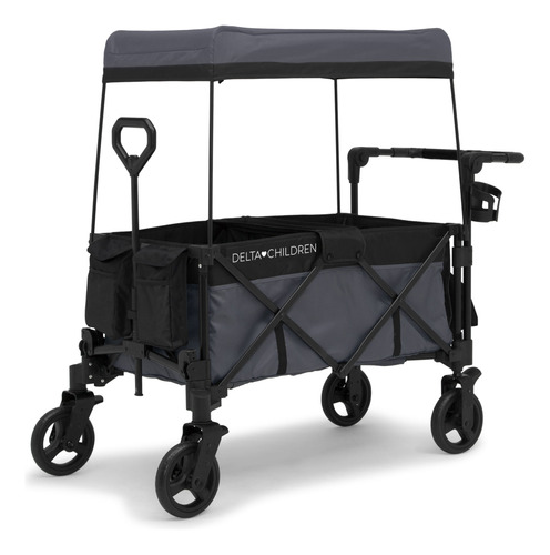 Delta Children Adventure Stroller Wagon, Gris/negro