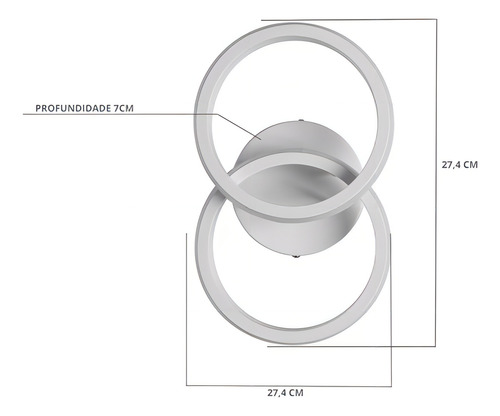 Plafon Taschibra Village Circle Led 10w 3000k Luz Amarela Bi