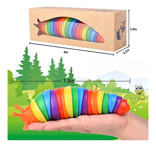 Gwj Juguete Sensorial Fidget Slug Para Niños Pequeños