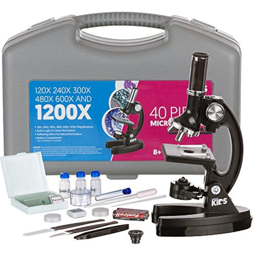 Amscope-kids 120x-240x-300x-480x-600x-1200x Kit De Microscop