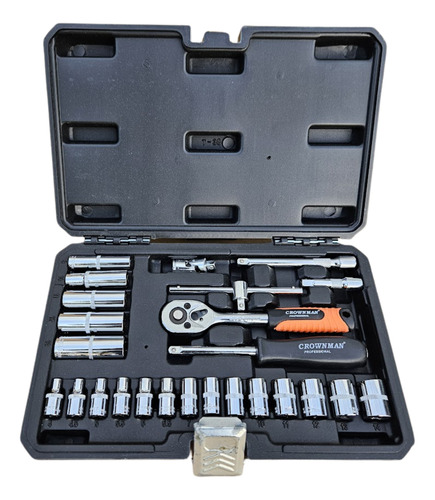 Juego De Dados 1/4 Milimetricos 25 Piezas Crownman