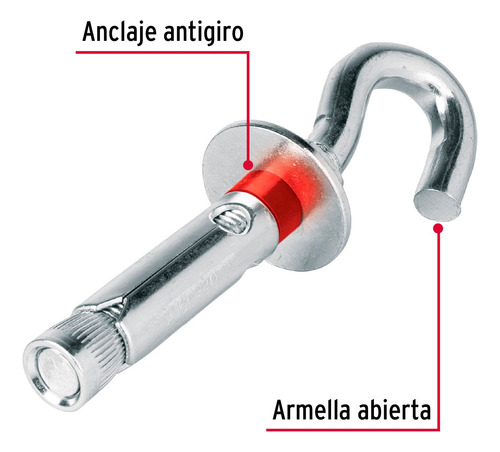 Caja 25 Taquetes Expansivos 16 X 90 Mm Armella Abierta 49748