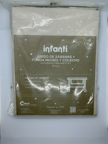 Juego De Sábanas Colecho Infanti Diseño Estrellitas
