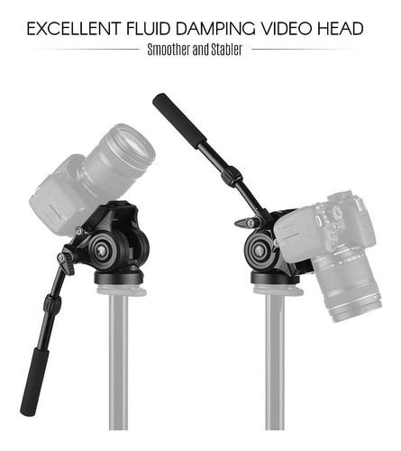 Andoer Vh05 Cámara Videocámara Trípode Cabeza Fluido Arrastr