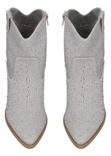 Botin Moda Urban 755885ot Textura Tachas Bisuteria Boton Meses