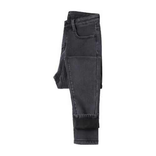 Jeans De Cintura Alta Para Mujer Con Forro Polar Térmico .