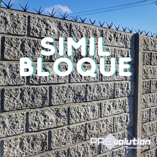 Cerco Premoldeado Símil Bloque Muro Tapial Hormigón Beige