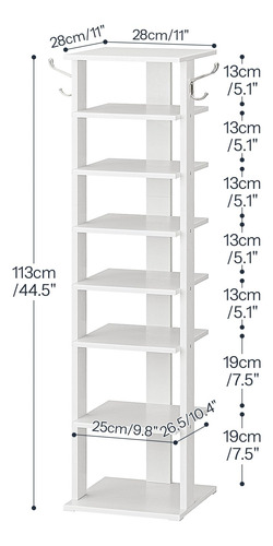 Zapatero Vertical De Madera 8 Niveles Ahorro De Espacio