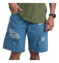 Comprar Bermuda Jean Mom Rotura Siamo Tascani Hombre Go - Catenaccio