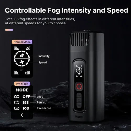 Máquina Portátil De Neblina Ulanzi Fm01 Filmog Ace Cor Preto