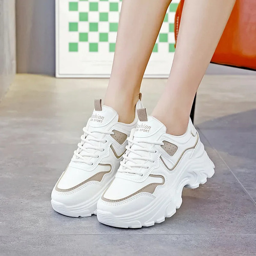 Zapatillas Gruesas, Zapatos Deportivos Casuales A La Moda Para Mujer