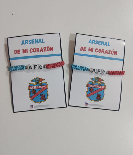Pulsera Equipos De Futbol Clubes Artesanales Arsenal 0 Mm