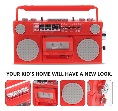 Minimodelo De Radio Retro Con Adorno De Escritorio Decorativ