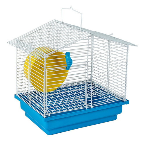 Gaiola Hamster 1 Andar Teto Aramada Jelplast Cor Azul