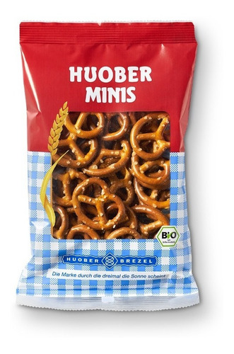 Huober Brezel - Salgadinhos Mini Pretzel 40g Orgânico Alemão