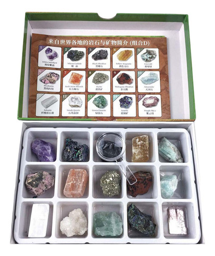 15 Uds. Colección De Rocas Y Minerales De Lujo Información