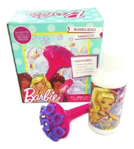 Burbujero Magico De Barbie Juguete Lanzador De Burbujas