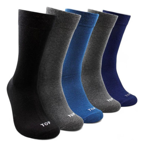 Pack 5 Calcetines Top Casuales Algodón Básico Multicolor