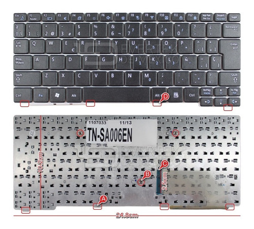 Teclado Nuevo Español (sp) Samsung N128 N140 N143 N145 N148